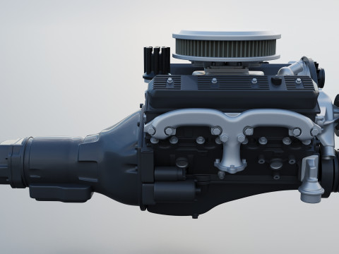 Chevrolet 350 Small Block V8 Modèles 3D en vedette