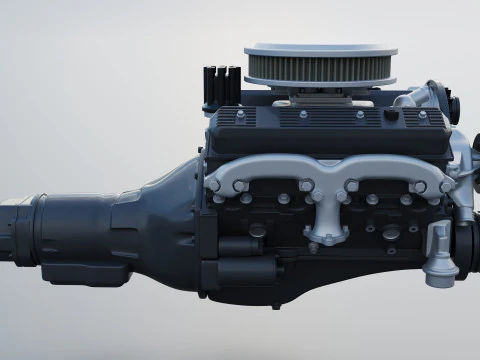 Chevrolet 350 Small Block V8 3D Print Model
