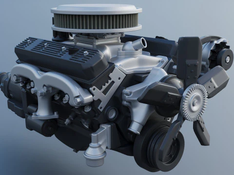 Chevrolet 350 Small Block V8 3D Print Model