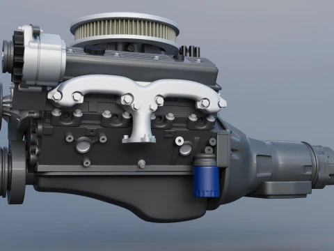 Chevrolet 350 Small Block V8 3D Print Model