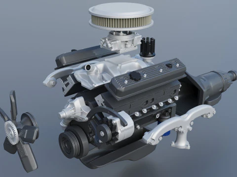 Chevrolet 350 Small Block V8 3D Print Model