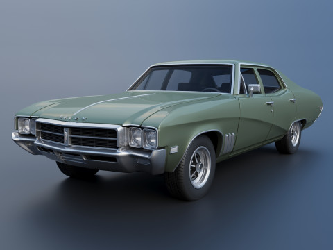Buick Skylark 4 Door Sedan 1969 3D 프린트 모델