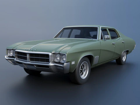 Buick Skylark Sedan 4 Pintu 1969 Model Cetak 3D