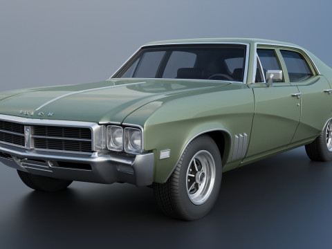Buick Skylark 4 Door Sedan 1969 3Dプリントモデル