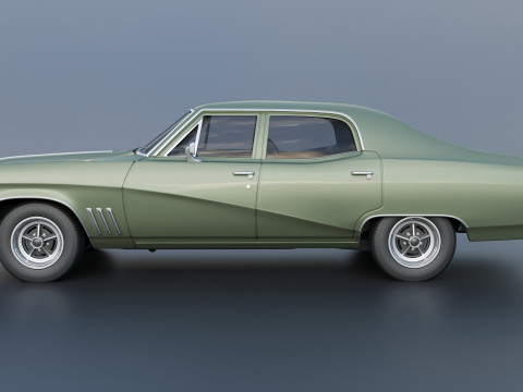Buick Skylark 4 Door Sedan 1969 3Dプリントモデル