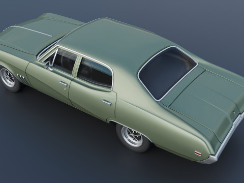 Buick Skylark 4 Door Sedan 1969 3Dプリントモデル