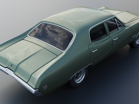 Buick Skylark 4 Door Sedan 1969 3Dプリントモデル