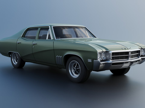 Buick Skylark 4 Door Sedan 1969 3Dプリントモデル