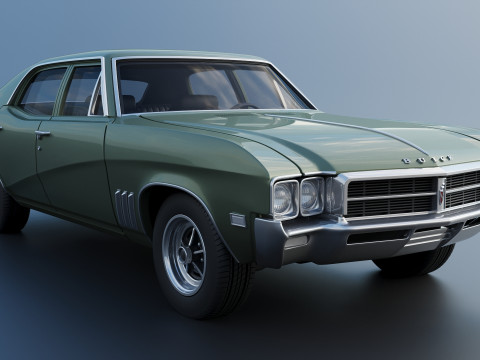 Buick Skylark 4 Door Sedan 1969 3Dプリントモデル