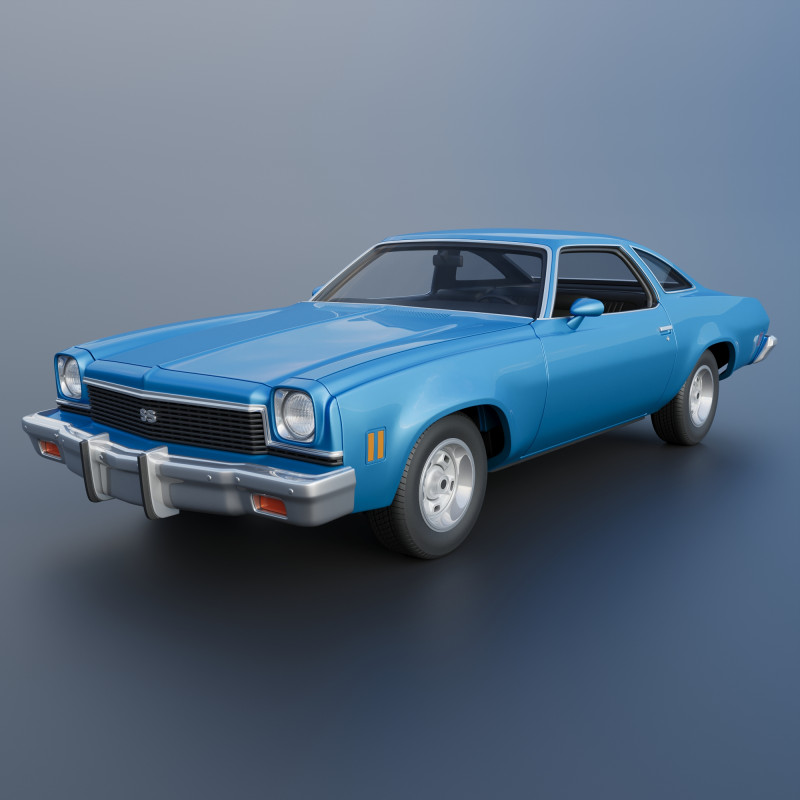 Chevrolet Chevelle 1973 3D 프린트 모델 .c4d .max .obj .3ds .fbx .stl .blend 