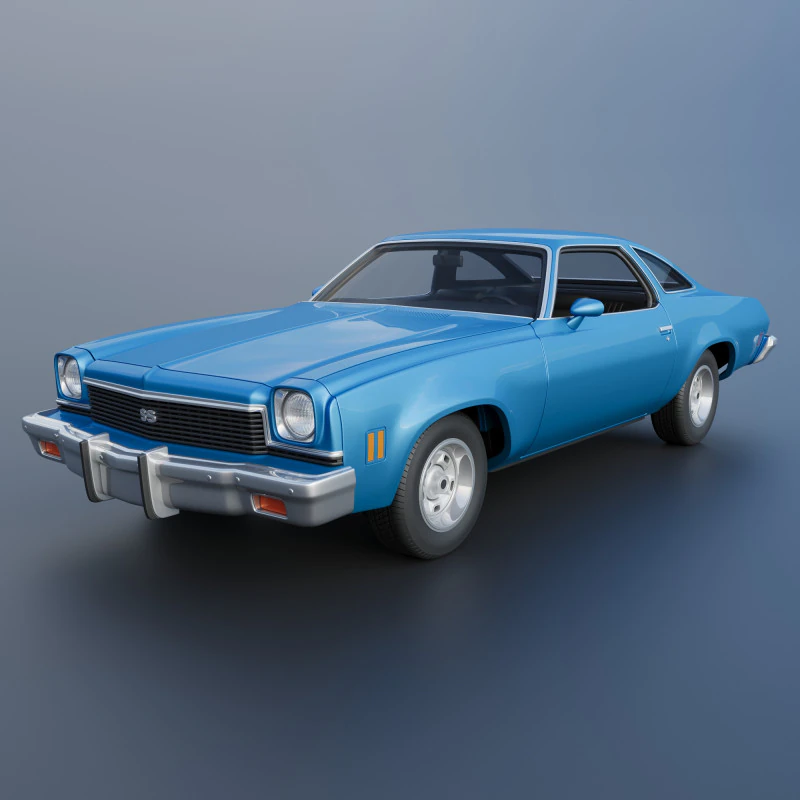 Chevrolet Chevelle 1973 3D Print Model .c4d .max .obj .3ds .fbx .stl .blend 