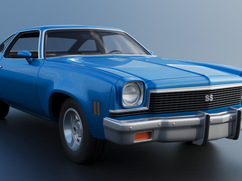 Chevrolet Chevelle 1973 3D 프린트 모델