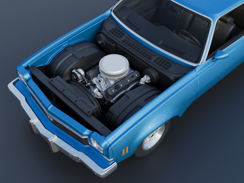 Chevrolet Chevelle 1973 3D 프린트 모델