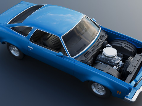 Chevrolet Chevelle 1973 3D 프린트 모델