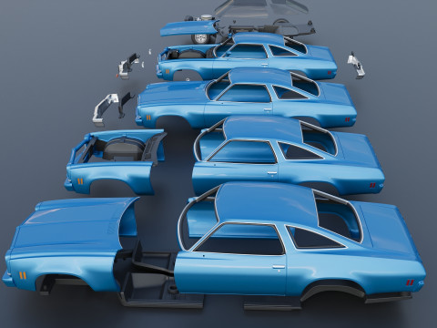 Chevrolet Chevelle 1973 3D 프린트 모델