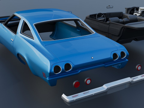Chevrolet Chevelle 1973 3D 프린트 모델