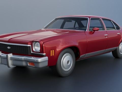 Chevrolet Chevelle Malibu Sedan 1973 3D प्रिंट मॉडल