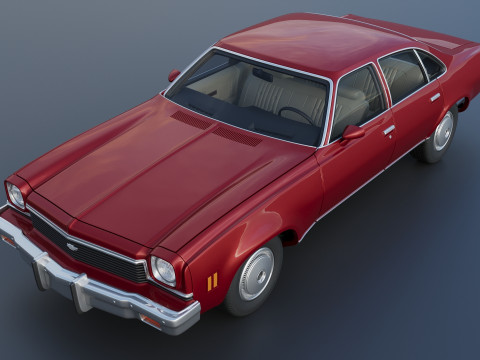 Chevrolet Chevelle Malibu Sedan 1973 3D प्रिंट मॉडल