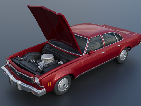 Chevrolet Chevelle Malibu Sedan 1973 3D प्रिंट मॉडल