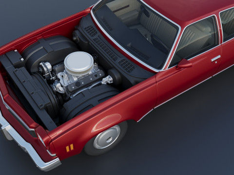 Chevrolet Chevelle Malibu Sedan 1973 3D प्रिंट मॉडल