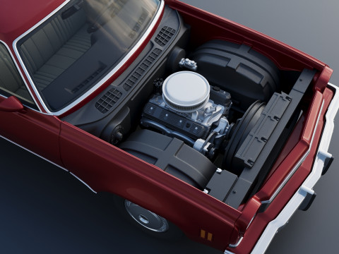 Chevrolet Chevelle Malibu Sedan 1973 3D प्रिंट मॉडल