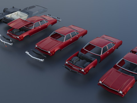 Chevrolet Chevelle Malibu Sedan 1973 3D प्रिंट मॉडल