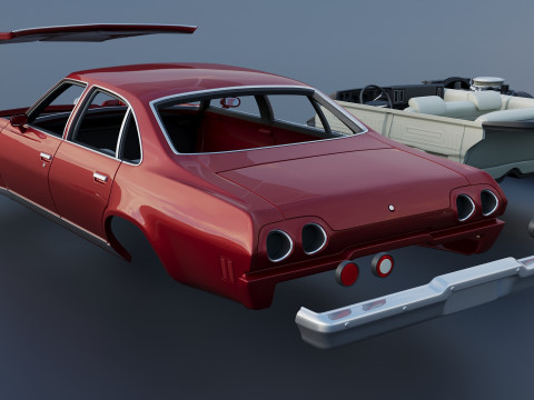 Chevrolet Chevelle Malibu Sedan 1973 3D प्रिंट मॉडल