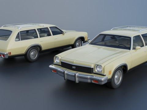 Chevrolet Chevelle Wagon 1973 3D Print Model