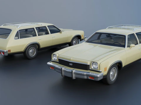 Chevrolet Chevelle Wagon 1973 3D Print Model