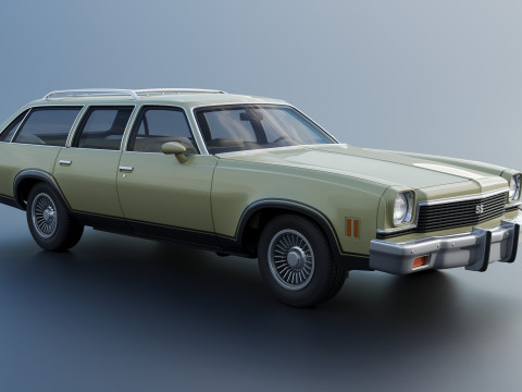 Chevrolet Chevelle Wagon 1973 3D Print Model