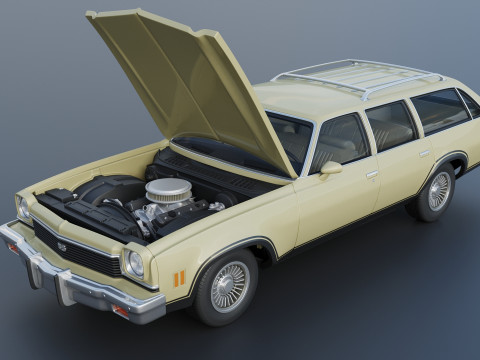 Chevrolet Chevelle Wagon 1973 3D Print Model