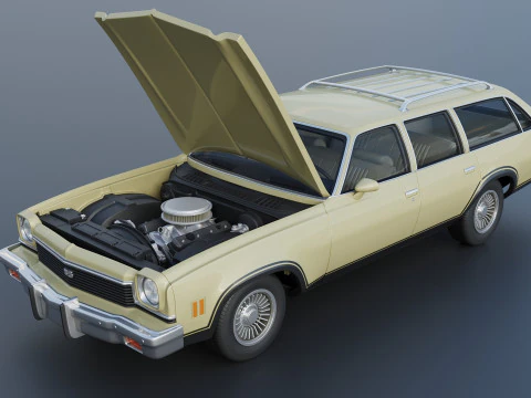 Chevrolet Chevelle Wagon 1973 3D Print Model