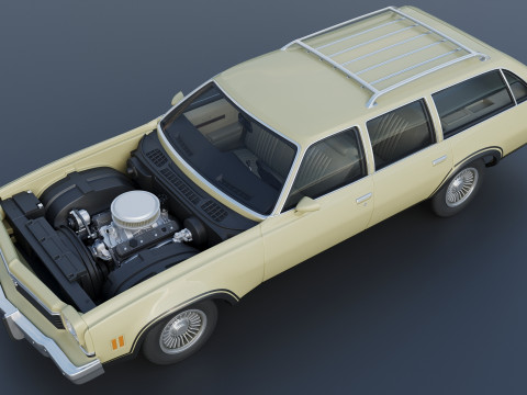 Chevrolet Chevelle Wagon 1973 3D Print Model