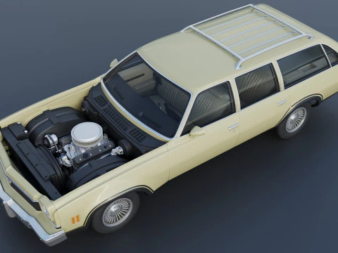 Chevrolet Chevelle Wagon 1973 3D Print Model
