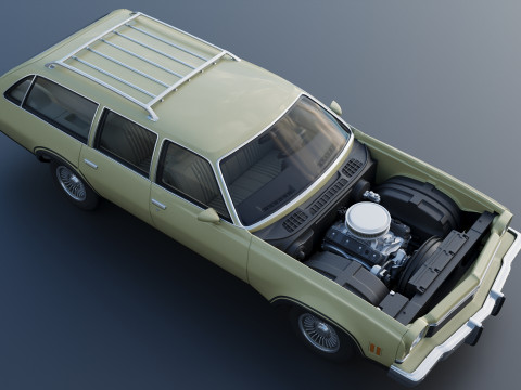 Chevrolet Chevelle Wagon 1973 3D Print Model