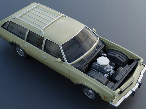 Chevrolet Chevelle Wagon 1973 3D Print Model