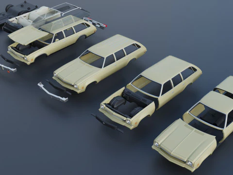 Chevrolet Chevelle Wagon 1973 3D Print Model