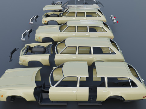 Chevrolet Chevelle Wagon 1973 3D Print Model