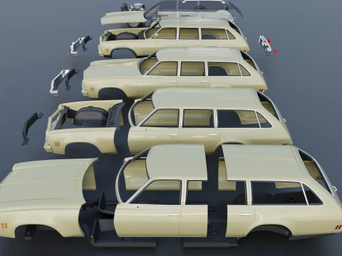 Chevrolet Chevelle Wagon 1973 3D Print Model