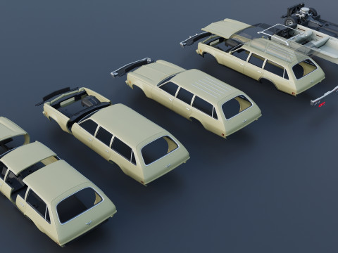 Chevrolet Chevelle Wagon 1973 3D Print Model