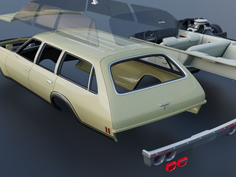 Chevrolet Chevelle Wagon 1973 3D Print Model