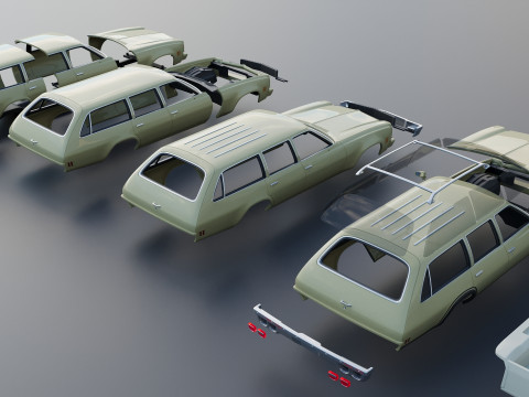 Chevrolet Chevelle Wagon 1973 3D Print Model