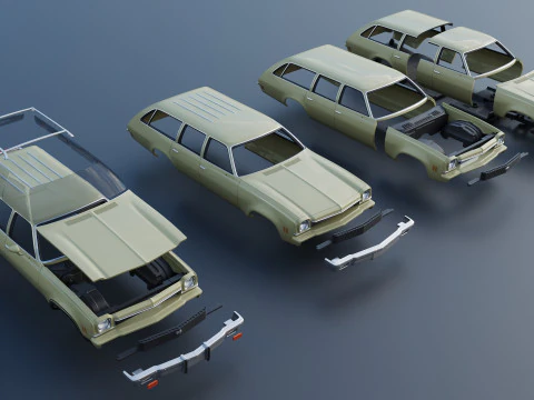 Chevrolet Chevelle Wagon 1973 3D Print Model