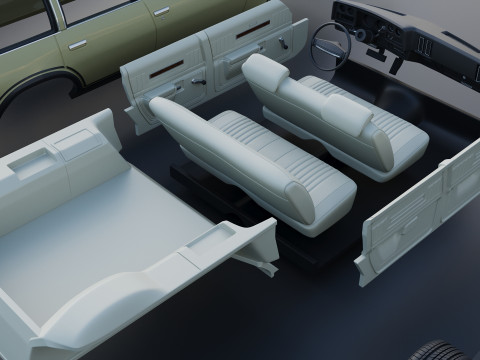 Chevrolet Chevelle Wagon 1973 3D Print Model