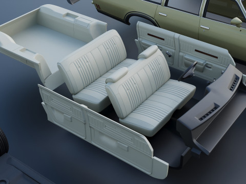 Chevrolet Chevelle Wagon 1973 3D Print Model