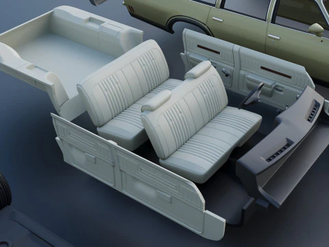 Chevrolet Chevelle Wagon 1973 3D Print Model