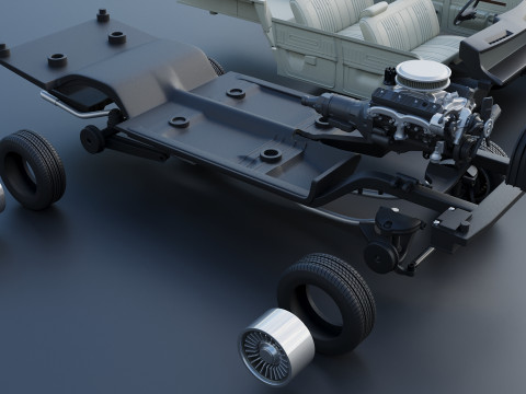 Chevrolet Chevelle Wagon 1973 3D Print Model