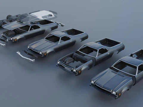 Chevrolet El Camino 1973 3D Print Model