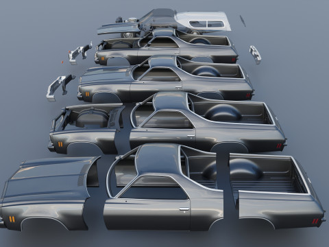 Chevrolet El Camino 1973 3D-printmodel