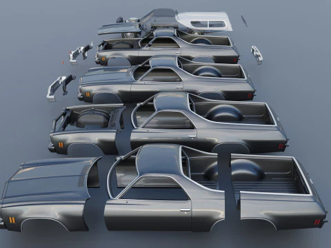 Chevrolet El Camino 1973 3D Print Model